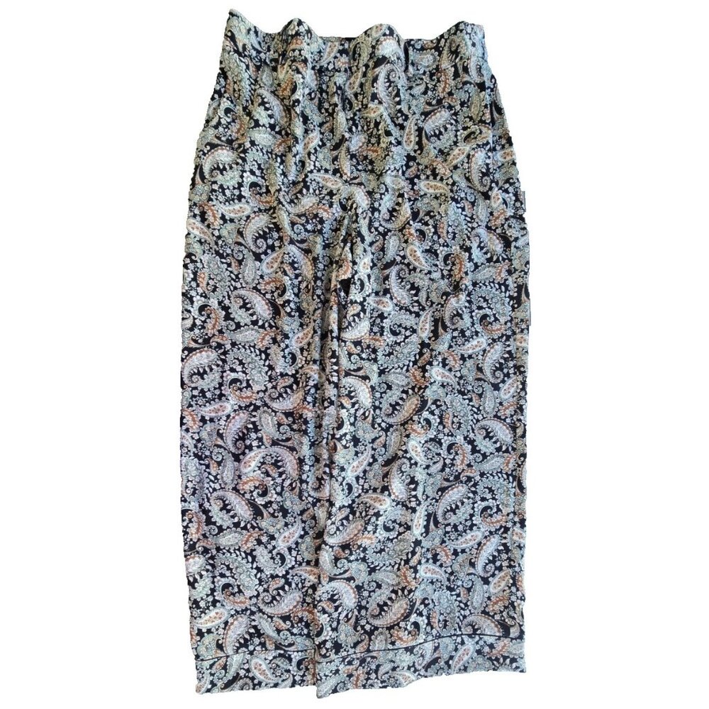 Jeannie Mai x INC Women's Paisley Print  Pants Wide Leg Hipster Size 16